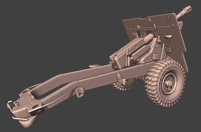 artillery Modello 3D .c4d .max .obj .3ds .fbx .stl .blend