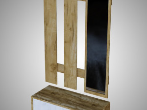 wooden furniture set 3D Model