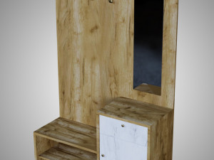 wooden furniture set 3D Model