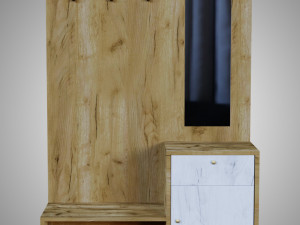 wooden furniture set 3D Model