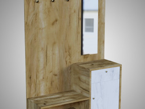 wooden furniture set 3D Model