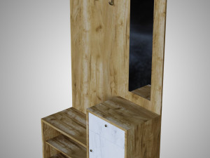 wooden furniture set 3D Model