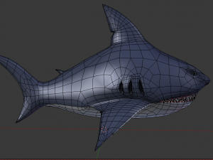 stylized shark 3D 모델