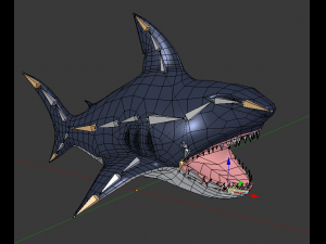 stylized shark 3D 모델