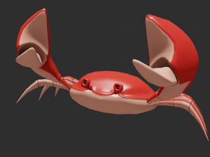 crab low poly Modèle 3D