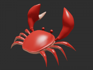 crab low poly Modèle 3D