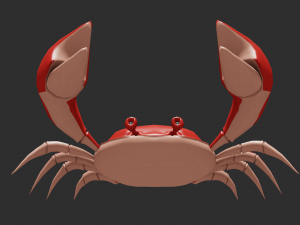crab low poly Modèle 3D