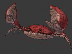 crab low poly Modèle 3D
