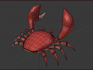 crab low poly Modèle 3D