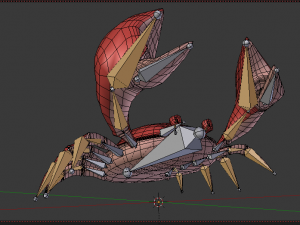 crab low poly Modèle 3D