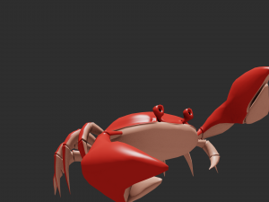 crab low poly Modèle 3D