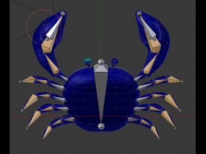 crab low poly Modèle 3D