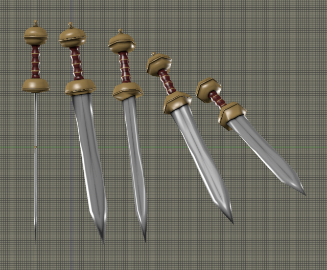 gladius sword Model 3D .c4d .max .obj .3ds .fbx .stl .blend 
