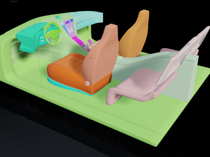 Car interior 3D Model