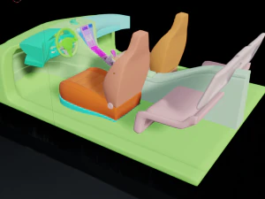 Car interior 3D Model