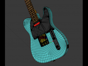 fender guitar Modello 3D