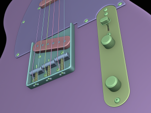 fender guitar 3D Модель