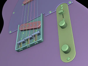 fender guitar 3D Model
