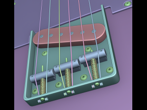 fender guitar 3D Модель
