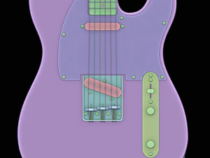 fender guitar 3D Model