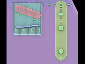 fender guitar 3D Model