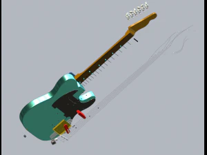 fender guitar 3D Model