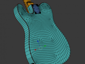 fender guitar 3D Модель