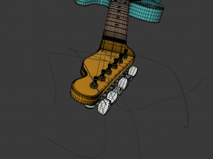 fender guitar 3D Модель
