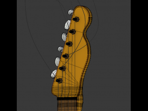 fender guitar 3D Модель