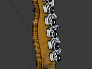 fender guitar 3D Модель