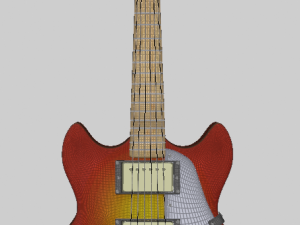 electric guitar high poly 3D Model