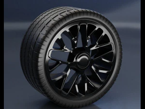rim with tyre 3D Model