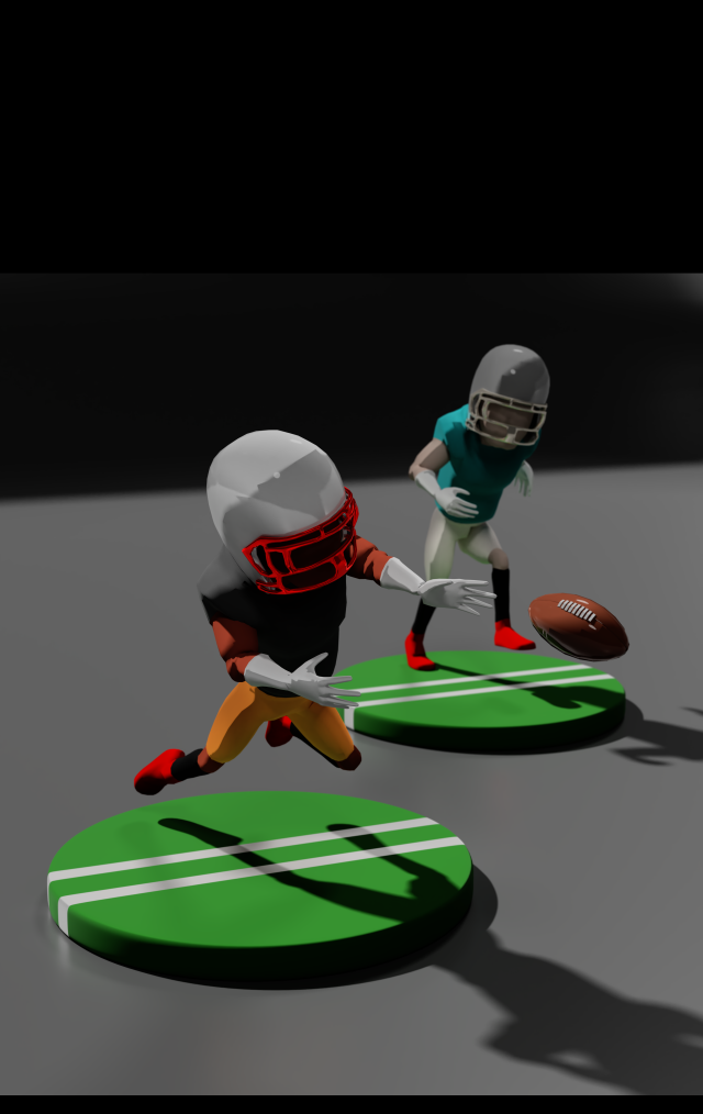 american footballer styled Modello 3D .c4d .max .obj .3ds .fbx .stl .blend 