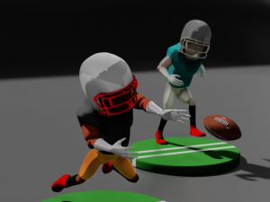 american footballer styled 3D Model
