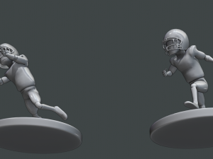 american footballer styled Modello 3D