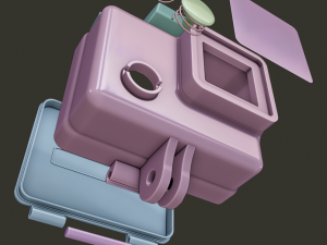 go pro Modello 3D