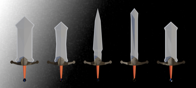 low poly swords Model 3D .c4d .max .obj .3ds .fbx .stl .blend 