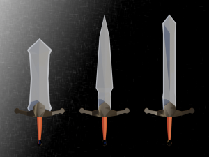 low poly swords 3D 모델