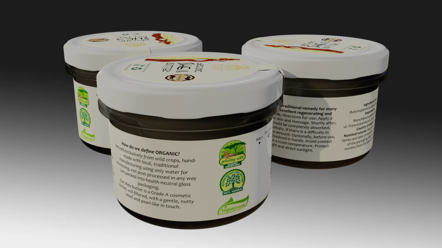 cosmetic jar shea butter 3D Model .c4d .max .obj .3ds .fbx .stl .blend 