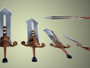broad sword Model 3D