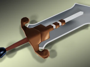 幅広の剣 3Dモデル