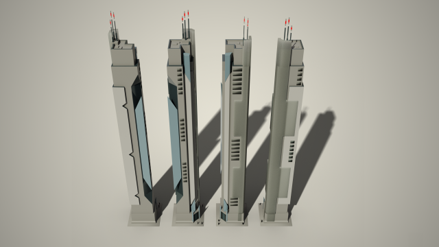 skyscraper02 Model 3D .c4d .max .obj .3ds .fbx .stl .blend 