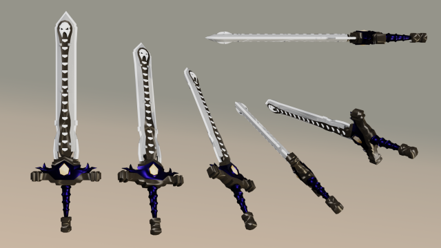 doombringer sword 3D 模型 .c4d .max .obj .3ds .fbx .stl .blend 