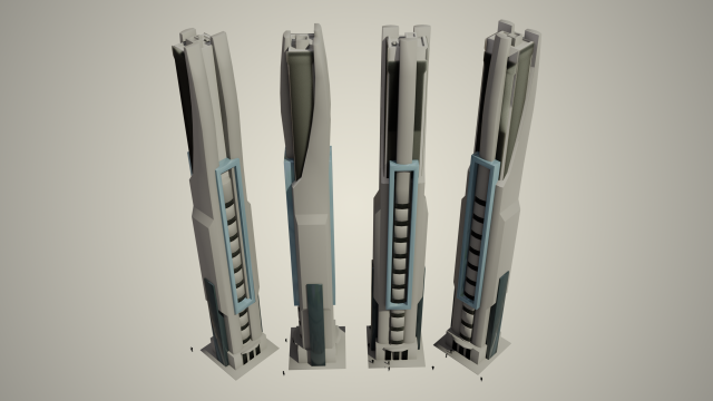skyscraper05 3D Model .c4d .max .obj .3ds .fbx .stl .blend 
