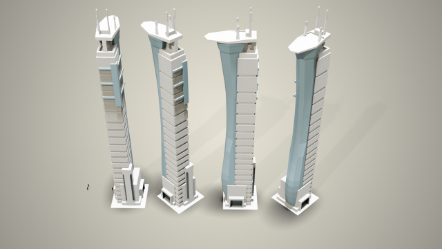 skyscraper07 3D Модель .c4d .max .obj .3ds .fbx .stl .blend 