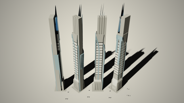 skyscraper10 3D मॉडल .c4d .max .obj .3ds .fbx .stl .blend 