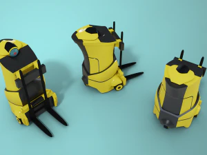 empilhadeira automatizada para armaz&eacute;m Modelo 3D