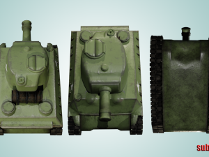 mini sherman tank Modèle 3D