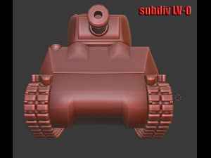 mini sherman tank Modèle 3D