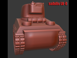 mini sherman tank Modèle 3D
